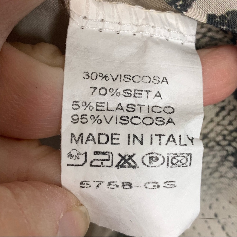 Nwt Sofia Python Print Silk Tunic Made In Italy - image 6